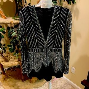 Banjul rhinestone romper. Would make a great New Year’s Eve outfit!  Size M